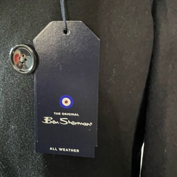 Ben Sherman Men’s Brenton Double-Breasted Overcoat – Black, Size M - Picture 9 of 9